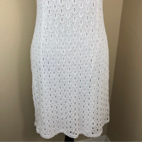 Cato White Sleeveless Eyelet Wedding Dress NWT 10 - Picture 3 of 5